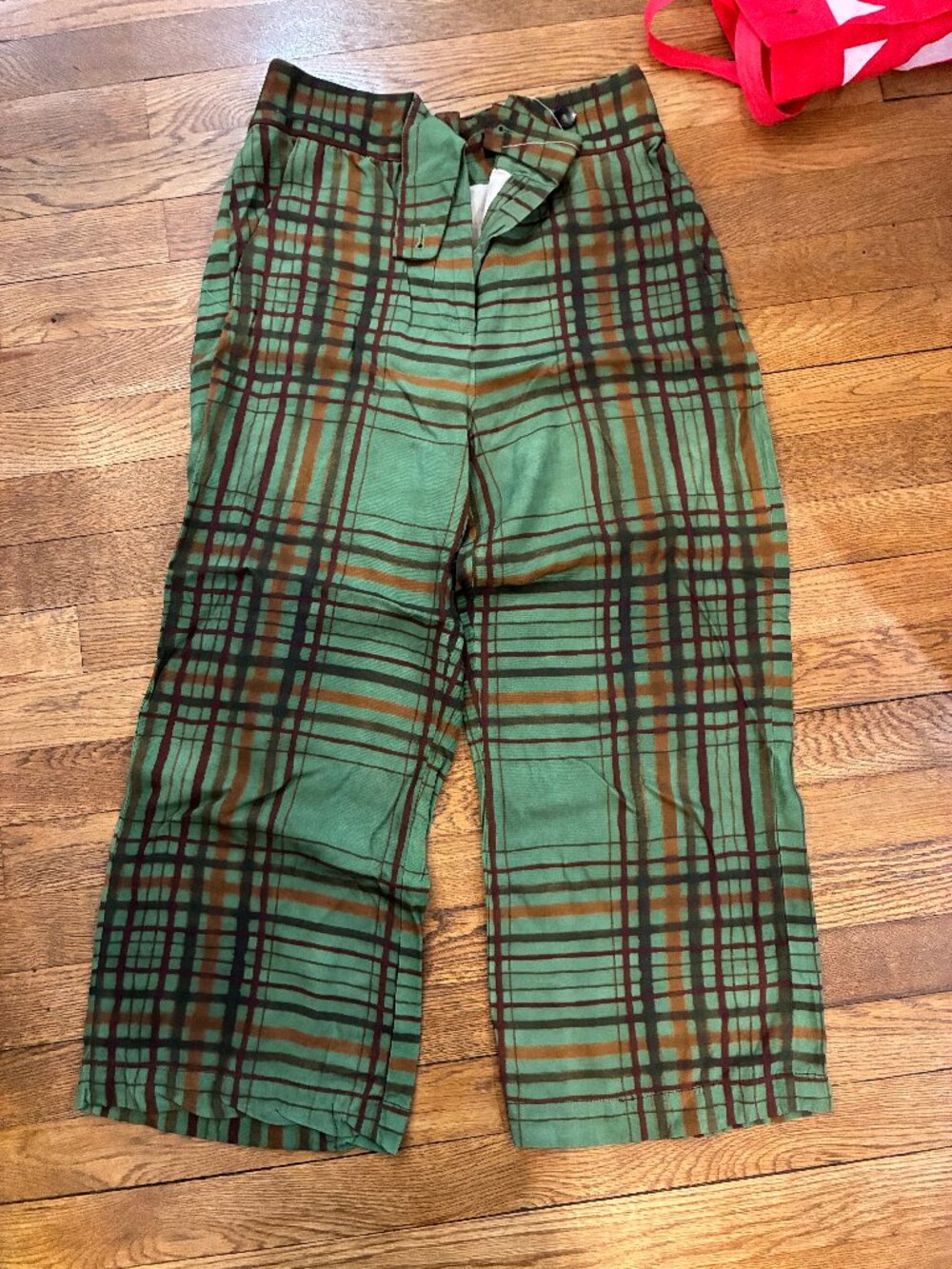 Women Medium Zara Plaid Pants